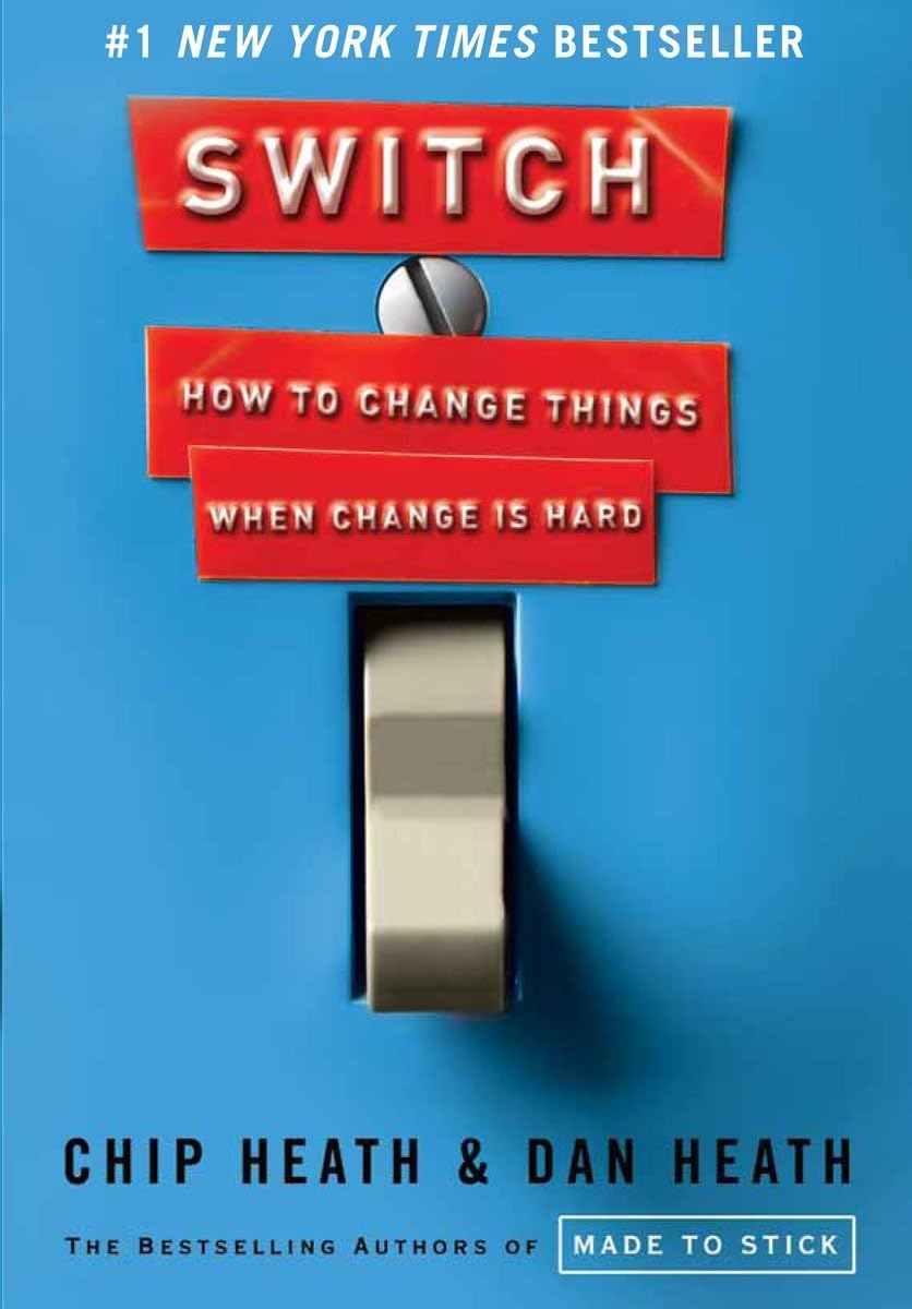 Roll over image to zoom in      4 VIDEOS    Play Audible sample Follow the authors Chip Heath Chip HeathChip Heath Follow Dan Heath Dan HeathDan Heath Follow Switch: How to Change Things When Change Is Hard Hardcover – Februa